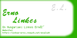 erno linkes business card